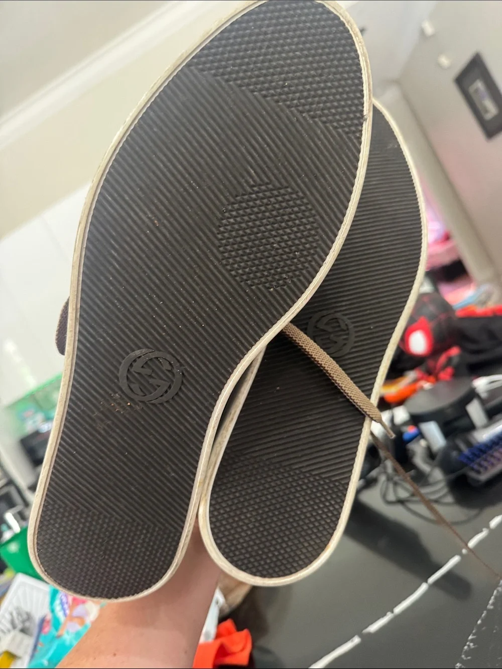 Gucci Brown and Beige GG High-Top Sneakers